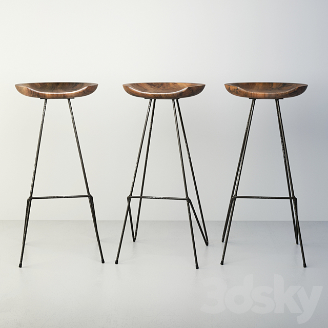 Perch Barstool 3DSMax File - thumbnail 2