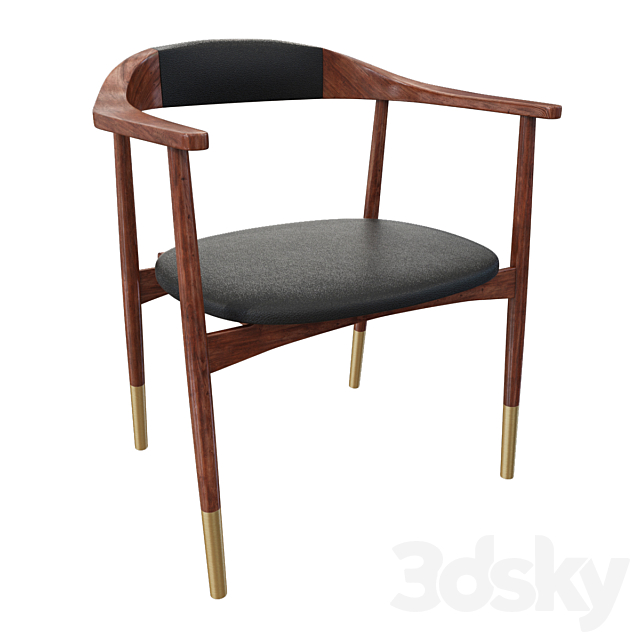 Perry dinning chair 3ds Max - thumbnail 1