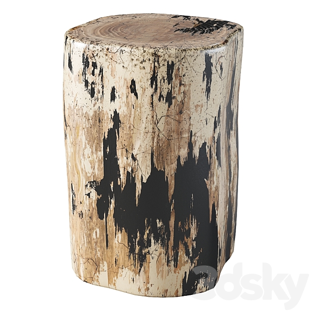 Petrified Log Stool 2nd 3DSMax File - thumbnail 1