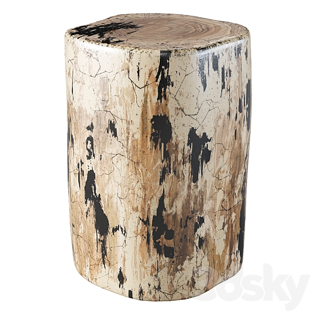 Petrified Log Stool 2nd 3DSMax File - thumbnail 3