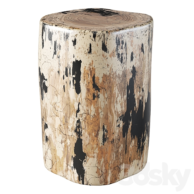 Petrified Log Stool 2nd 3DSMax File - thumbnail 4