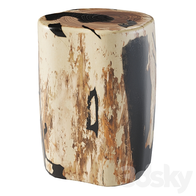 Petrified Log Stool 3DSMax File - thumbnail 2