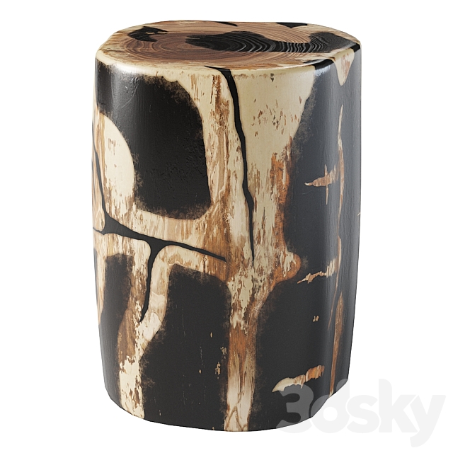 Petrified Log Stool 3DSMax File - thumbnail 4