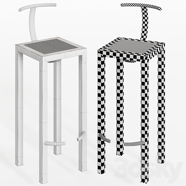 Philippe Starck Sarapis Stool 3DSMax File - thumbnail 3