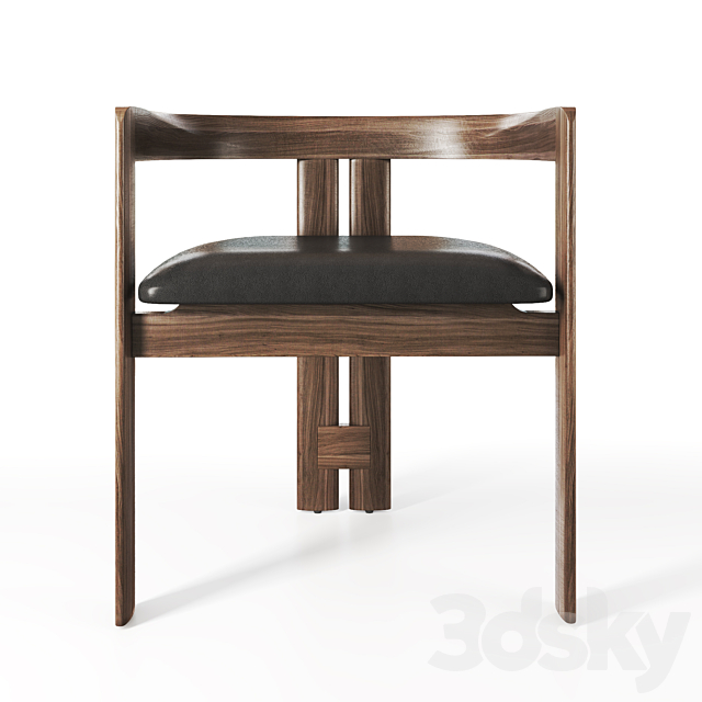 Pigreco chair by Tacchini 3DS Max Model - thumbnail 3