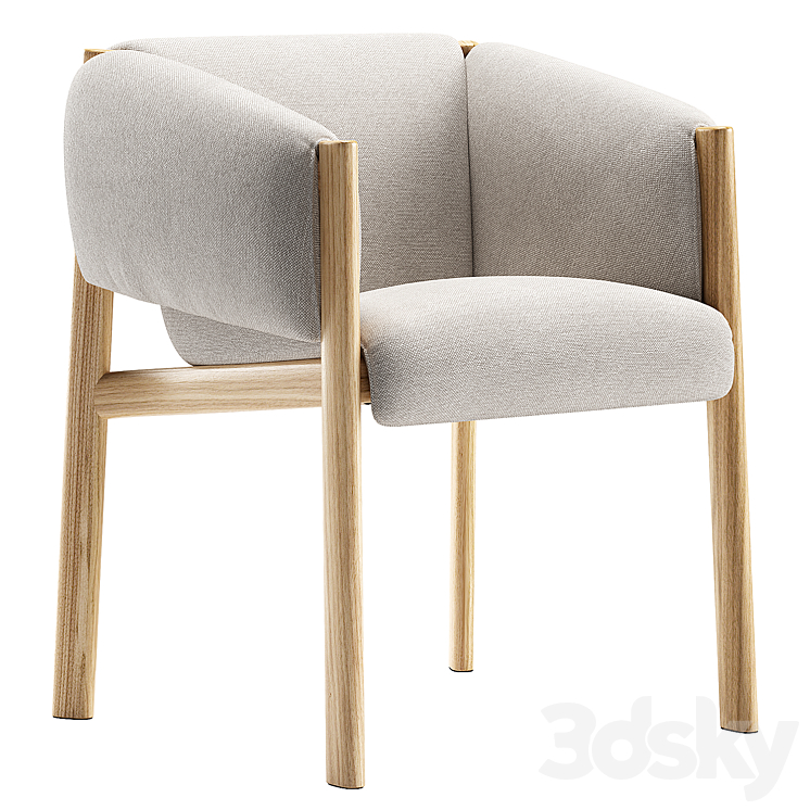 Plumon Dining Chair \/ Kettal 3DS Max Model - thumbnail 3