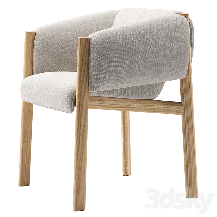 Plumon Dining Chair \/ Kettal 3DS Max - thumbnail 2