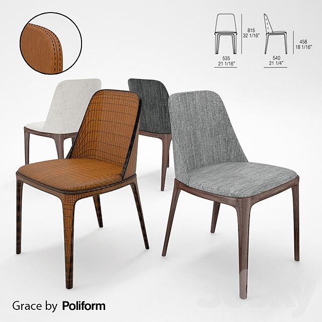 Poliform _ GRACE 3DS Max Model - thumbnail 1