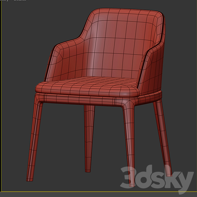 poliform chair 3DS Max Model - thumbnail 3