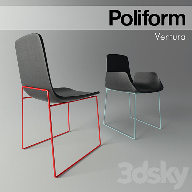 Poliform chair ventura 3DSMax File - thumbnail 1