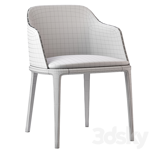 Poliform grace chair 3DS Max Model - thumbnail 5