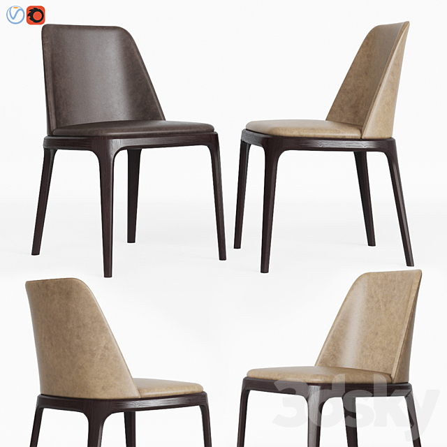 Poliform Grace Dining Chair 3ds Max - thumbnail 1