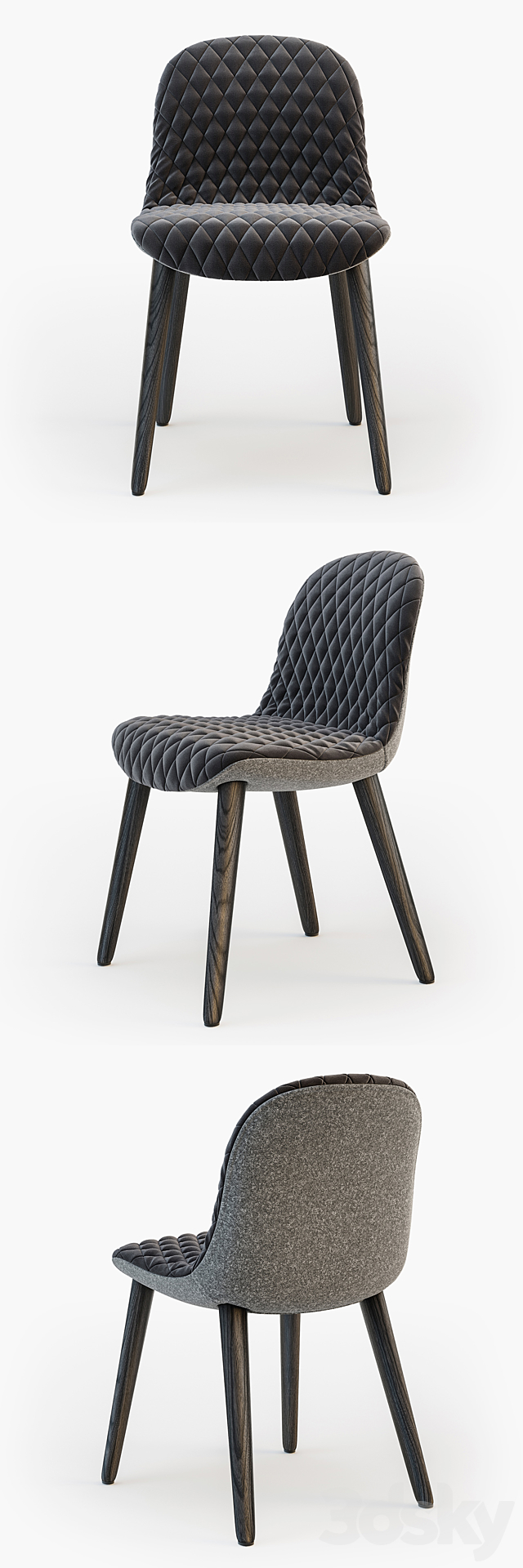 Poliform MAD Dining chair 3DSMax File - thumbnail 2