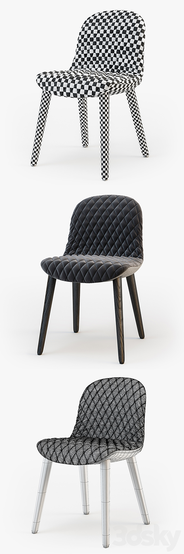 Poliform MAD Dining chair 3DSMax File - thumbnail 3