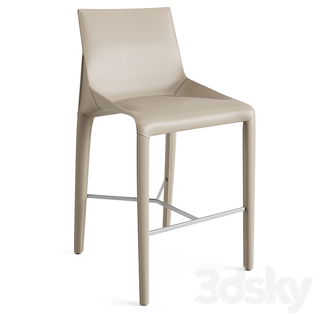 Poliform Seattle Dining Chair And Bar Stool 3DSMax File - thumbnail 2