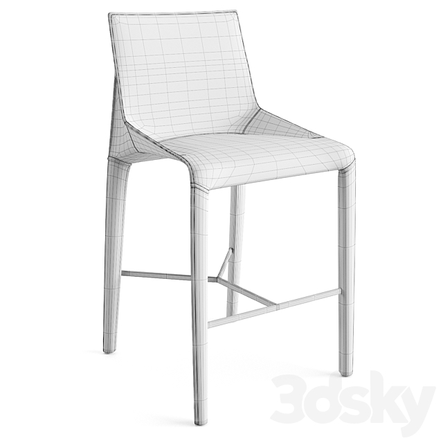 Poliform Seattle Dining Chair And Bar Stool 3DSMax File - thumbnail 3