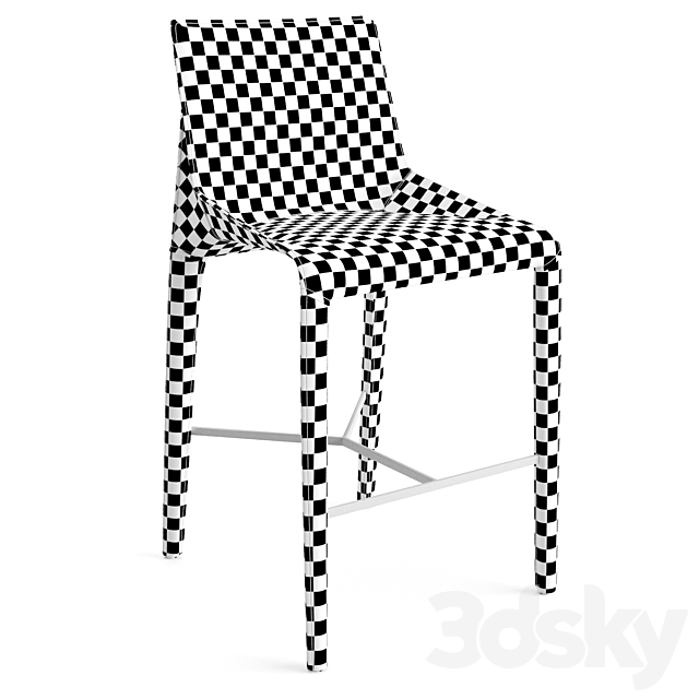 Poliform Seattle Dining Chair And Bar Stool 3DSMax File - thumbnail 4