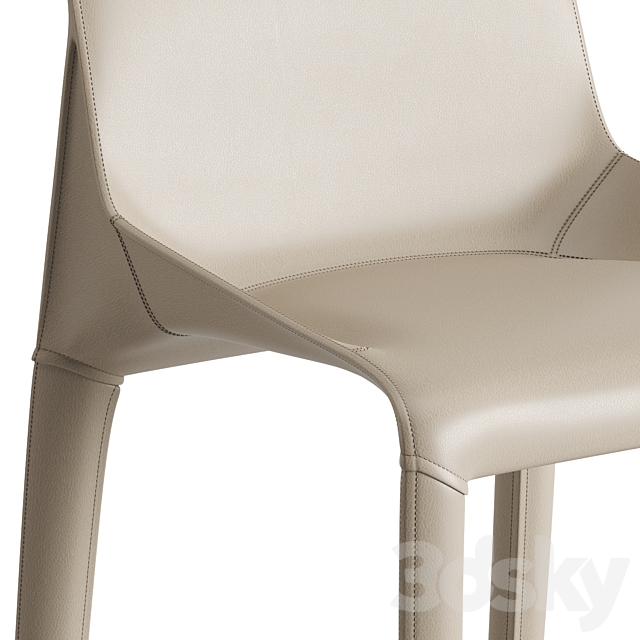 Poliform Seattle Dining Chair And Bar Stool 3DSMax File - thumbnail 5