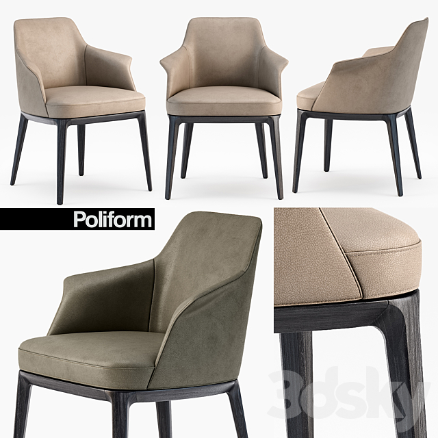 Poliform Sophie armchair 3DSMax File - thumbnail 1