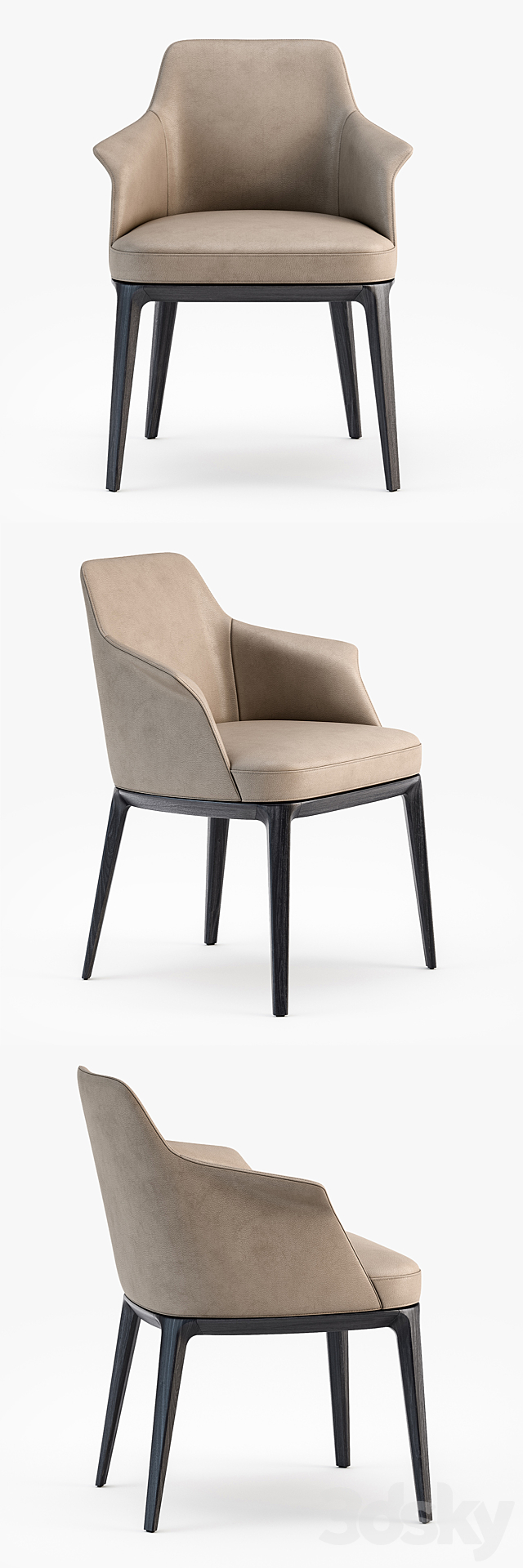 Poliform Sophie armchair 3DSMax File - thumbnail 2