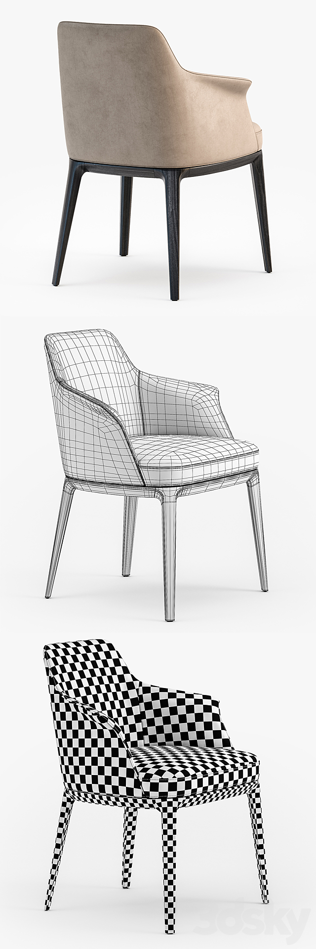 Poliform Sophie armchair 3DSMax File - thumbnail 3