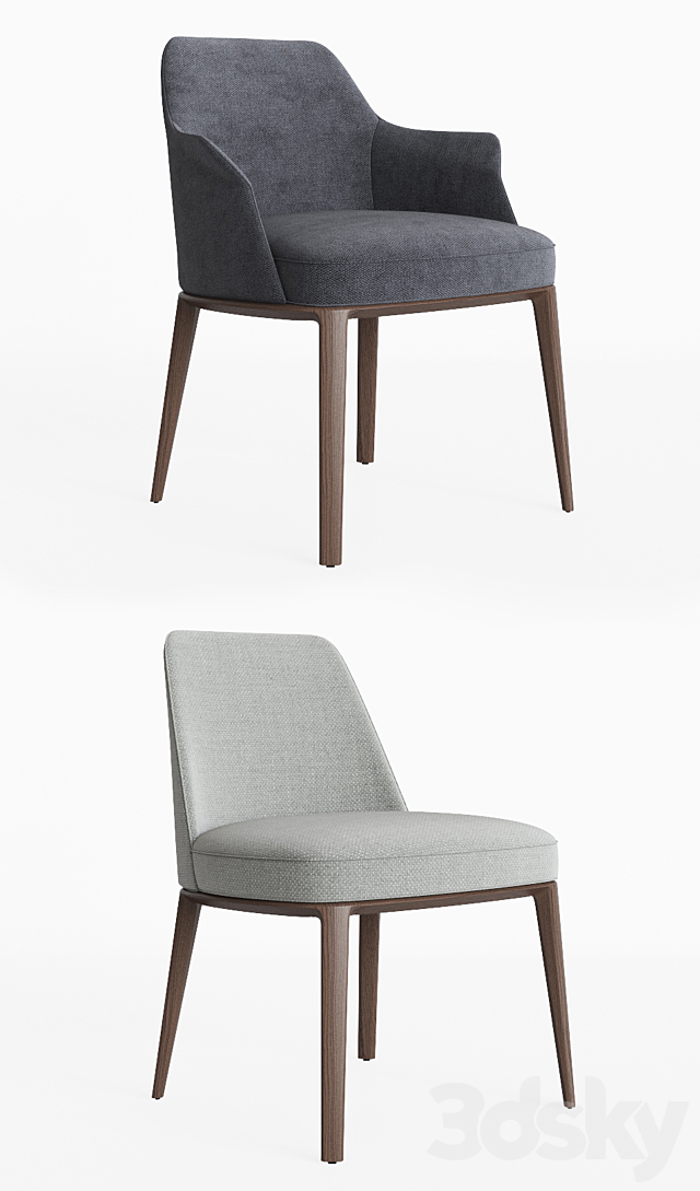 Poliform Sophie & Grace Chair Set 3DSMax File - thumbnail 2