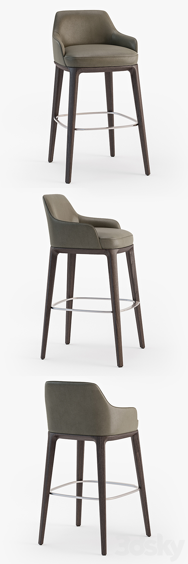 Poliform Sophie stool 3DSMax File - thumbnail 2