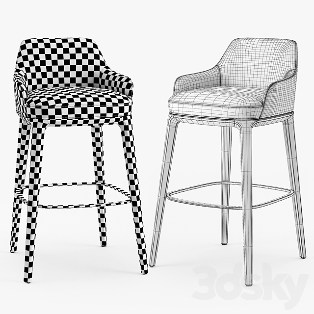 Poliform Sophie stool 3DSMax File - thumbnail 3