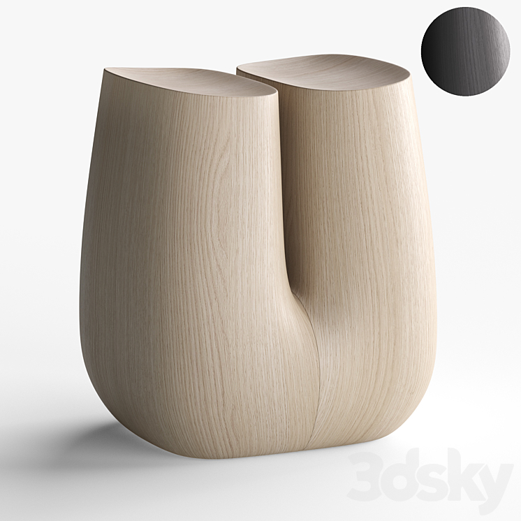 Poliform Ube Stool 3DS Max Model - thumbnail 2