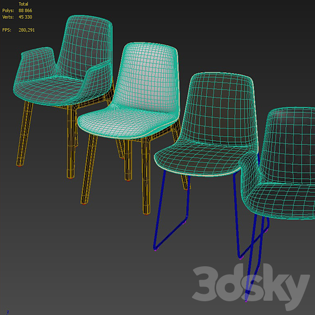 POLIFORM VENTURA CHAIR 3DSMax File - thumbnail 2