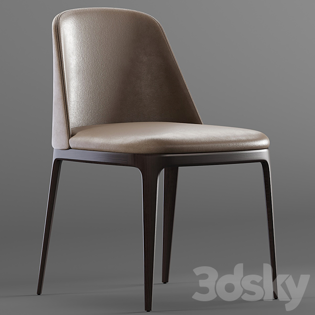 Poliform_Grace_Leather Chair 3ds Max - thumbnail 1