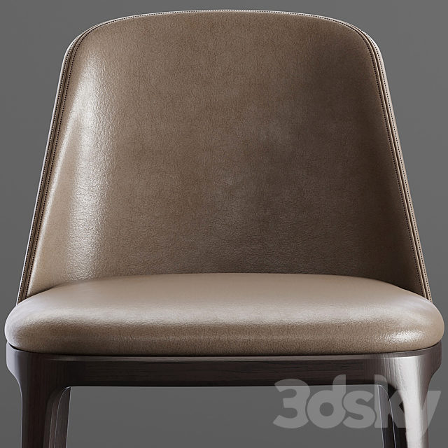 Poliform_Grace_Leather Chair 3ds Max - thumbnail 2