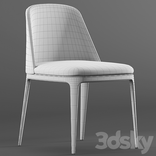 Poliform_Grace_Leather Chair 3ds Max - thumbnail 3