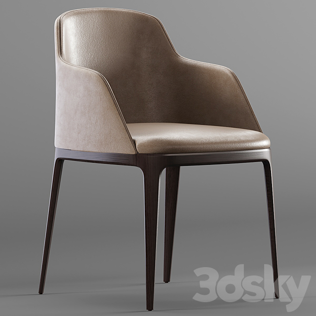 Poliform_GRACE_Leather_Chair 3ds Max - thumbnail 1