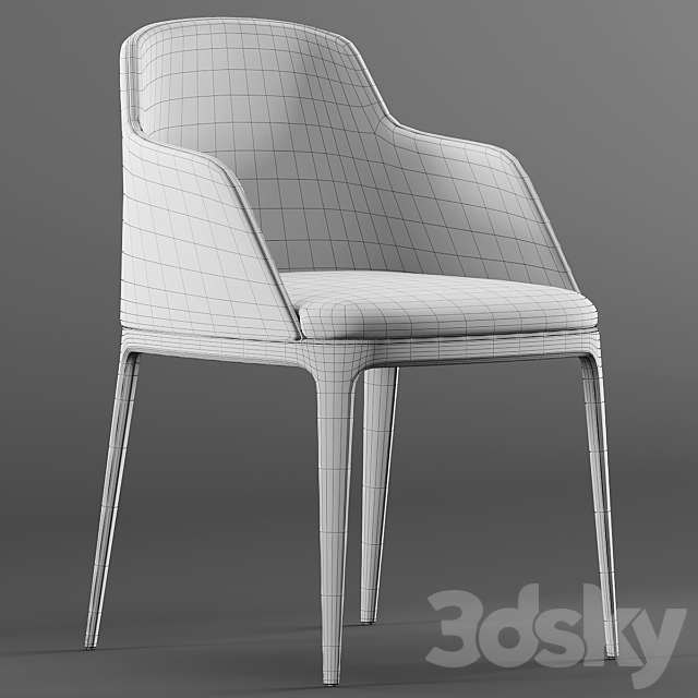 Poliform_GRACE_Leather_Chair 3ds Max - thumbnail 3