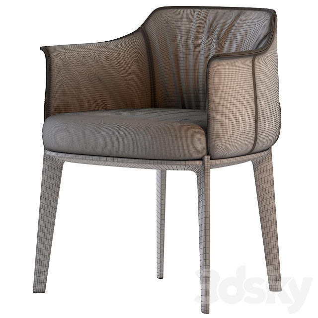 Poltrona Frau Archibald Fabric easy chair 3DS Max Model - thumbnail 7