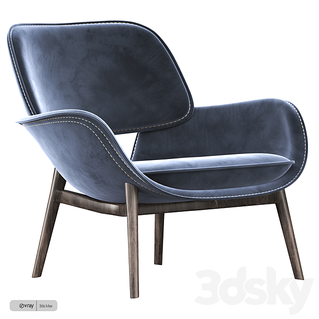 Poltrona Frau Martha chair 3DSMax File - thumbnail 1