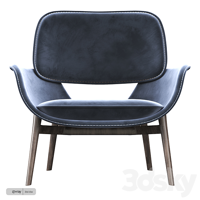 Poltrona Frau Martha chair 3DSMax File - thumbnail 2