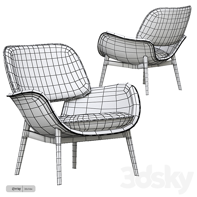 Poltrona Frau Martha chair 3DSMax File - thumbnail 5