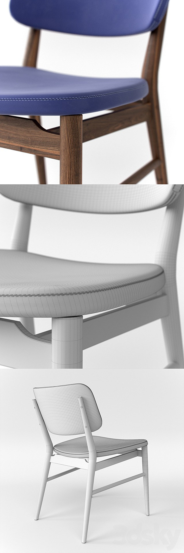 Porada Nissa chair 3DS Max Model - thumbnail 3