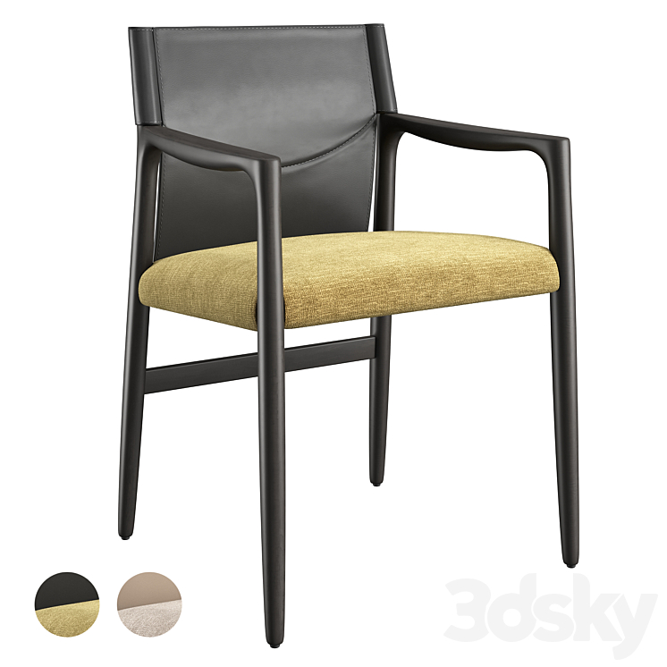 Porada SVEVA Chair in 2 colors 3DS Max Model - thumbnail 3