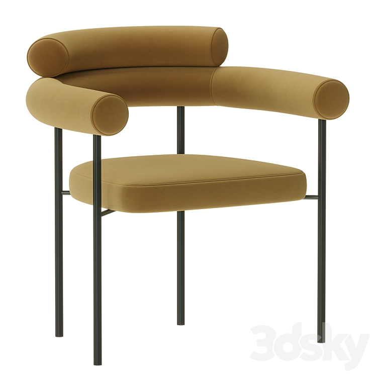 Portia Dining Chair by Nuevo 3DS Max Model - thumbnail 2