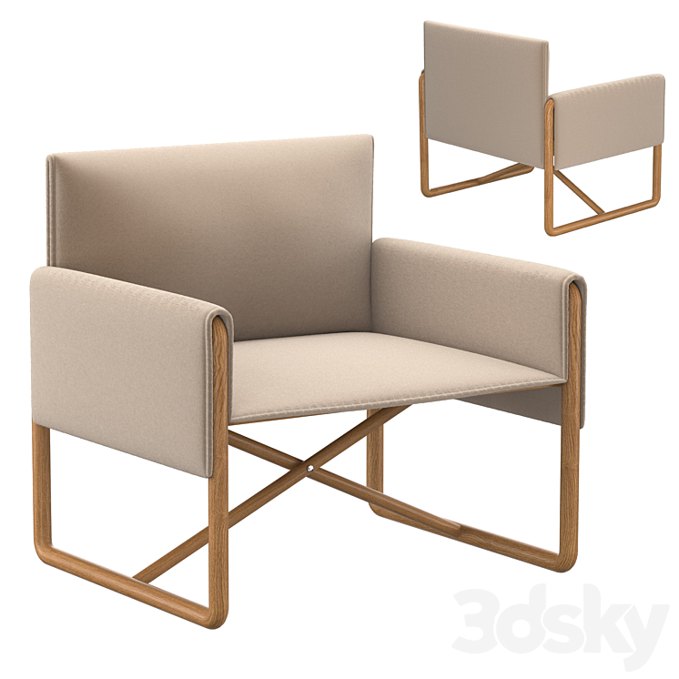 Portofino Outdoor Chair 3DS Max Model - thumbnail 3