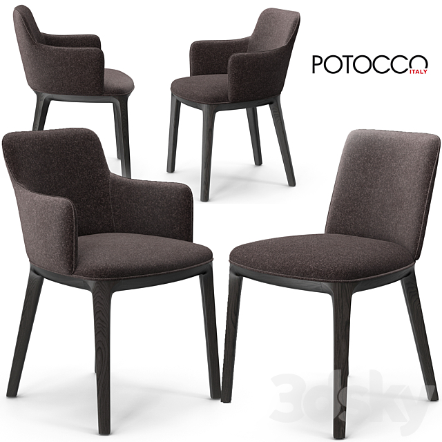 Potocco candy chairs 3DS Max Model - thumbnail 1