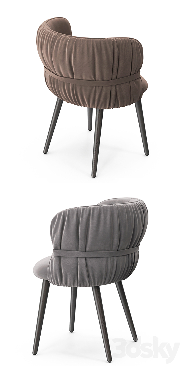 Potocco Coulisse armchair 3DSMax File - thumbnail 2