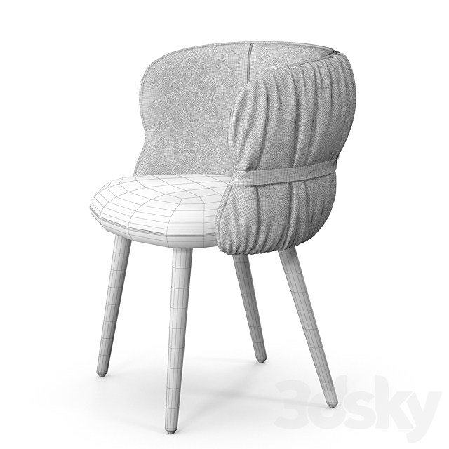 Potocco Coulisse armchair 3DSMax File - thumbnail 3