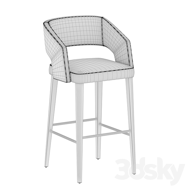 Potocco jolly barstool 3DSMax File - thumbnail 3