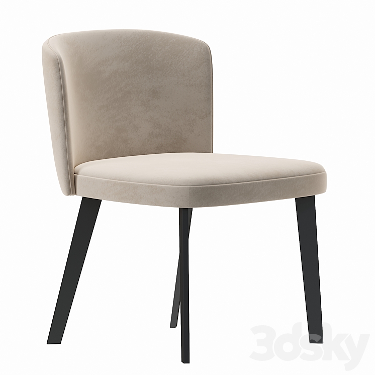 Potocco Lena dining chair 3DS Max Model - thumbnail 3