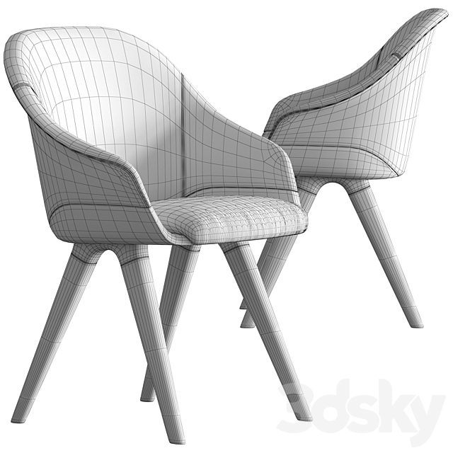 Potocco lyz armchair 3DSMax File - thumbnail 3