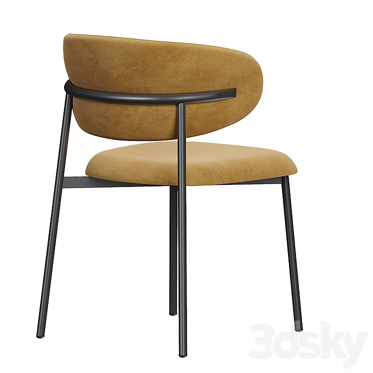 Potocco Olenadro dining chair 3DS Max Model - thumbnail 2